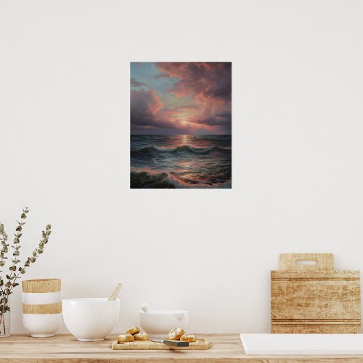 Moody Clouds Art Print Poster (Keuken)