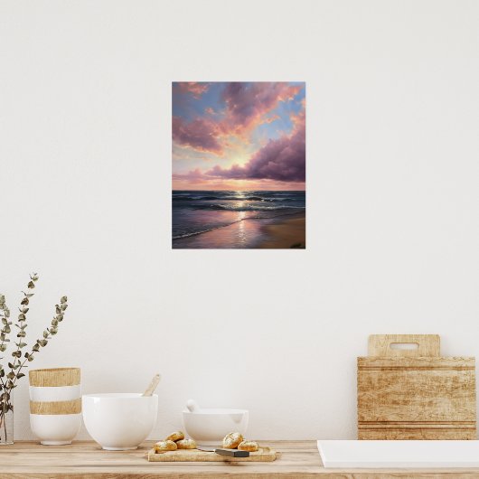 Moody Clouds Art Print Poster (Keuken)