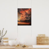 Moody Clouds Art Print Poster (Keuken)