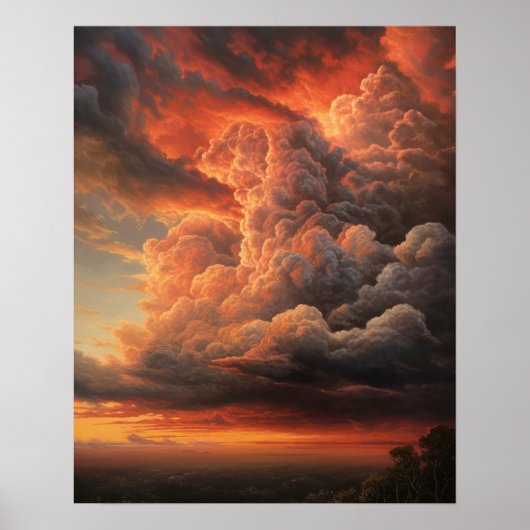 Moody Clouds Art Print Poster (Voorkant)