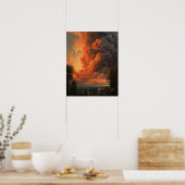 Moody Clouds Art Print Poster (Keuken)