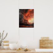 Moody Clouds Art Print Poster (Keuken)