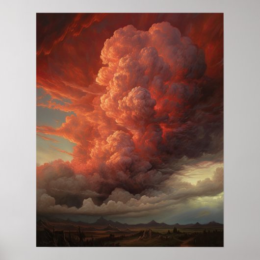 Moody Clouds Art Print Poster (Voorkant)