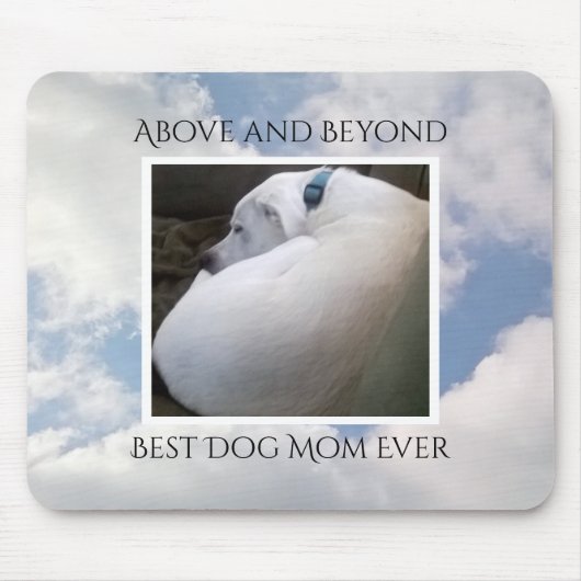 Moody Cloudy Sky Best Dog Mam Cute Blue Muismat (Voorkant)
