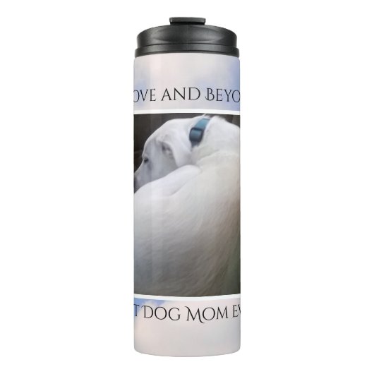 Moody Cloudy Sky Best Dog Mam Cute Blue Thermosbeker (Voorkant)