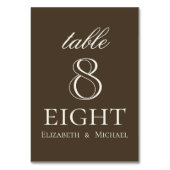 Moody Coffee Ivory Script Trouw Kaart (Achterkant)