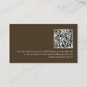 Moody Coffee Minimalist Save the Date QR Code RSVP Informatiekaartje (Achterkant)