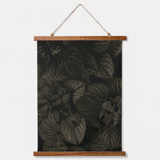 Moody Coleus Plant Art Wood Scroll Banner Hangend Wandkleed (Voorkant)