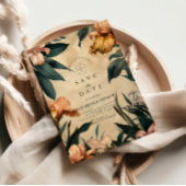 Moody Copper Botanical Wedding Save The Date