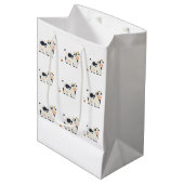 “Moody Cow” Cadeaupapier  Medium Cadeauzakje (Voorkant Gekanteld)