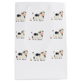 “Moody Cow” Cadeaupapier  Medium Cadeauzakje (Voorkant)