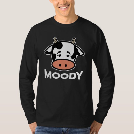 Moody Cow Cattle Farm Animal T-shirt (Voorkant)