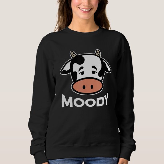 Moody Cow Cattle Farm Animal Trui (Voorkant)