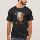 Moody  Cow Moody Cow Pun Cow T-shirt (Voorkant)