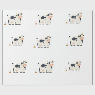 “Moody Cow” Wrapping Paper  Cadeaupapier