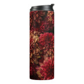 Moody Dahlia Bloemen Donkere Textuur Thermosbeker (Gedraaid links)