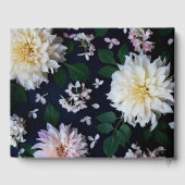 Moody Dahlia Floral-bezoekersregister Gastenboek (Achterkant)