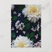Moody Dahlia Floral Details Enclosure Kaart (Achterkant)