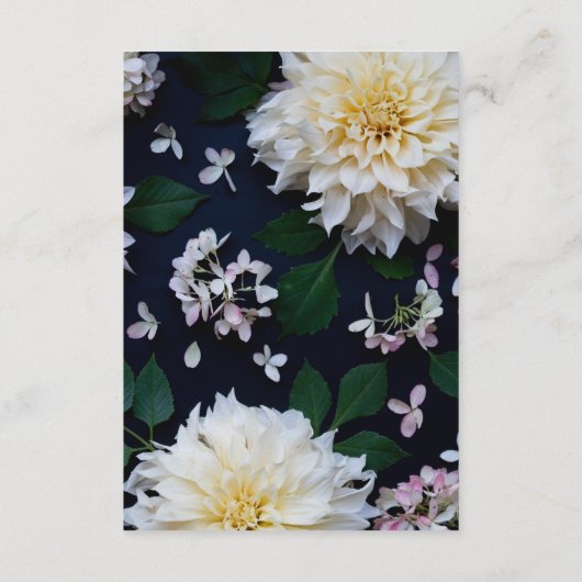 Moody Dahlia Floral Details Enclosure Kaart (Achterkant)