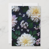 Moody Dahlia Floral Wedding Invitation Kaart (Achterkant)