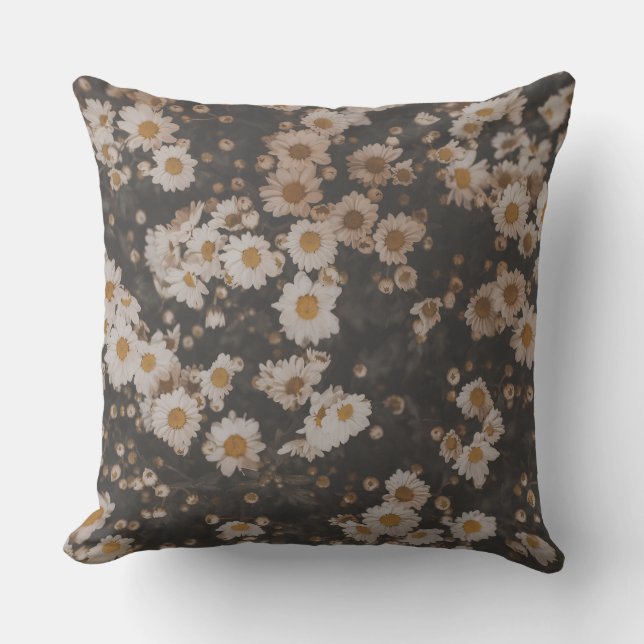 Moody Daisy Drift Throw Pillow Kussen (Voorkant)