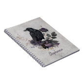 Moody Dark Academia Raven Spiral Notitieboek (Rechterzijde)