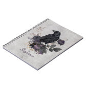 Moody Dark Academia Raven Spiral Notitieboek (Linkerzijde)