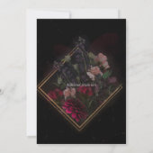 Moody Dark Boquet Wedding Invitations Kaart (Achterkant)