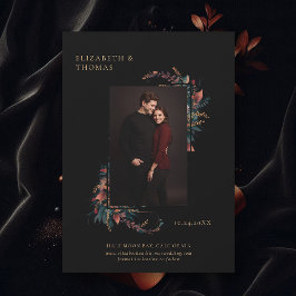 Moody Dark Elegant Romantische Herfst Foto Bruilof Save The Date