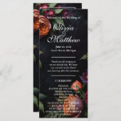 Moody Dark Floral Boho rozen (Voorkant / Achterkant)