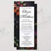 Moody Dark Floral Boho rozen (Voorkant / Achterkant)