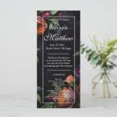  Moody Dark Floral Boho rozen (Staand voorkant)