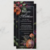  Moody Dark Floral Boho rozen (Voorkant / Achterkant)