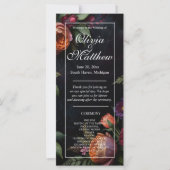  Moody Dark Floral Boho rozen (Voorkant)