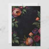  Moody Dark Floral Boho rozen Kaart (Achterkant)