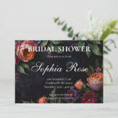 Moody Dark Floral Boho rozen Kaart (Staand voorkant)