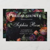 Moody Dark Floral Boho rozen Kaart (Voorkant / Achterkant)