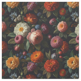 Moody Dark Floral Boho rozen Stof