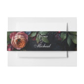  Moody Dark Floral Boho rozen Uitnodigingen Wikkel (Voorkant Voorbeeld)