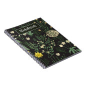 Moody Dark Floral Botanisch Notitieboek (Rechterzijde)