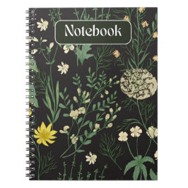 Moody Dark Floral  Botanisch Notitieboek
