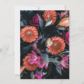 Moody Dark Floral Bridal Shower Kaart (Achterkant)