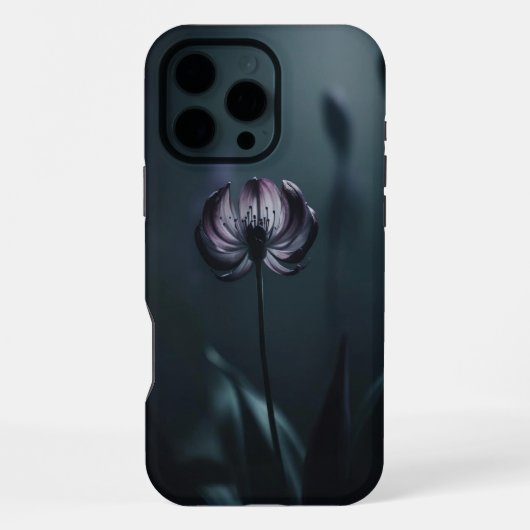 Moody Dark Flower Telefoonhoes iPhone Hoesje (Achterkant)