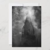 Moody Dark Ghost Bride tijdens Mist Bridal Luncheo Kaart (Achterkant)