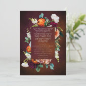 Moody Dark Jewish Chuppah Invites in het Hebreeuws (Staand voorkant)