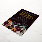 Moody Dark Jewish Chuppah Invites in het Hebreeuws Folie Uitnodiging (Gedraaid)