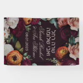 Moody Dark Jewish Chuppah Welcome Sign in Hebreeuw Spandoek (Horizontaal)