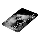Moody Dark Overlay Foto Save the Date Bruiloft Magneet (Linkerzijde)