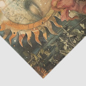 Moody Dark Rustic Fantasy Garden Girl Decoupage  Tissuepapier (Detail)