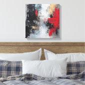 Moody Deep Sea | Dramatic Expressionist Wave Canva Canvas Afdruk (Insitu (Slaapkamer))